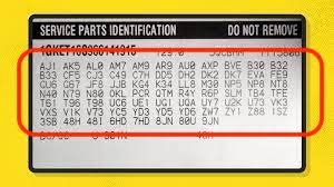 Example of RPO codes label