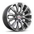 LS Wheels , 22" x 9" (55.9 cm x 22.9 cm) bright machined aluminum with premium paint