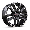 LS LPO, 22" (55.9 cm) Black wheels with selective machining 