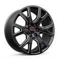 LS Wheels , 22" x 9" (55.9 cm x 22.9 cm) 6-spoke Carbon Flash Metallic aluminum with selective machining