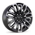 LS Wheels , 22" (55.9 cm) 7-spoke ultra-bright machined with bright chrome accents and dark paint